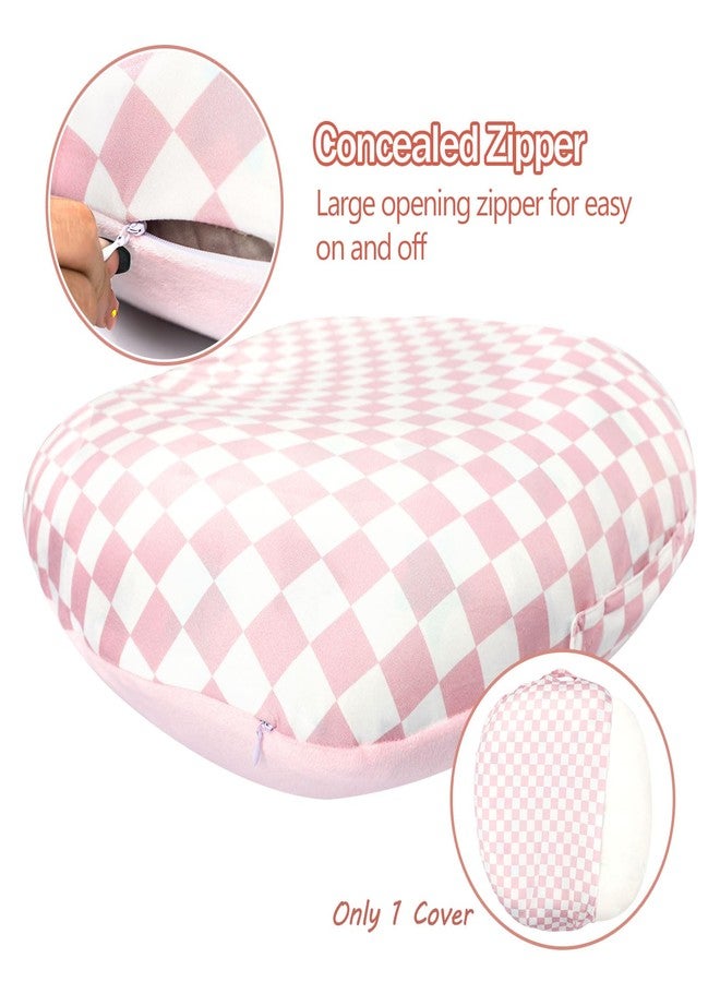 DAYEEBALL Baby Lounger Cover 1 Pack, Double-Sided Removable Lounger Covers for Infant, Stretchy and Soft Reversible Lounger Slipcover for Baby Girls Boys Newborn Pink Checkerboard (Only Cover) - Image 4
